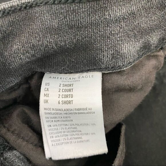 AEO next level stretch jegging sz 2 short black - Picture 7 of 9